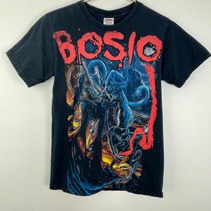 Graphic Tee 8 Eyed Horned Demon with Tentacles Holding Triton - Bosio Size: S